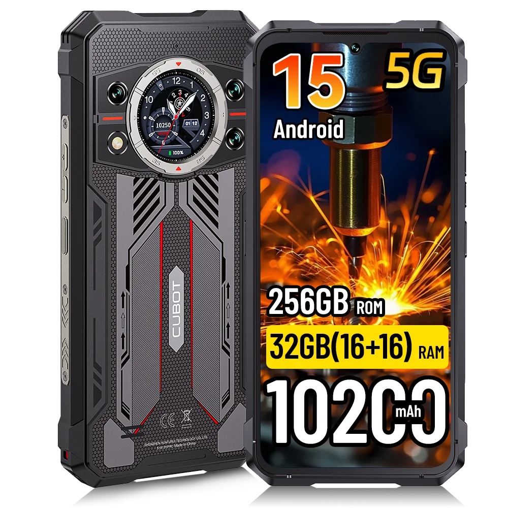 Wysyłka z Polski Wytrzymały smartfon 5G Cubot KingKong 11 16GB(8+8)GB+256GB 32GB(16+16)+256GB 10200mAh 6.72'' Telefon komórkowy NFC Android 15 8GB+256GB