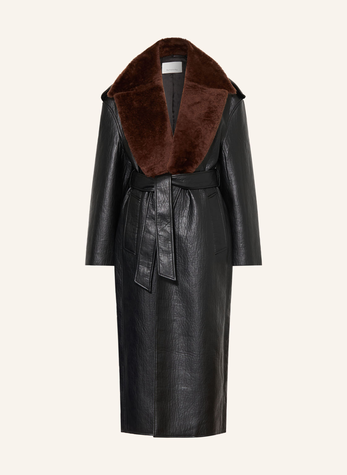The Frankie Shop Płaszcz Edra O Wyglądzie Skóry Z Odpinanym Kołnierzem schwarz