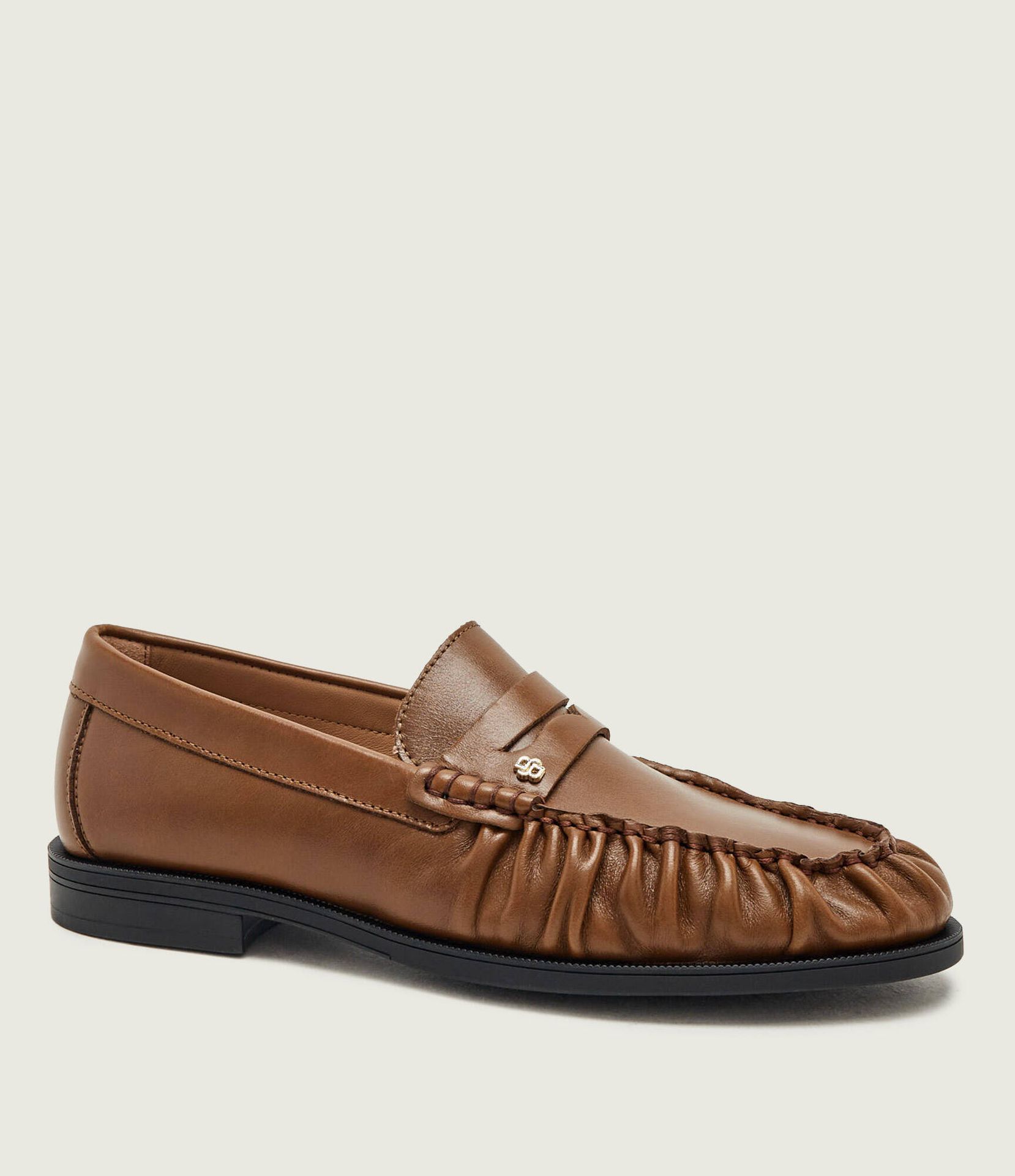 BOSS BLACK Skórzane loafersy Lycia_Mocc_LTWR