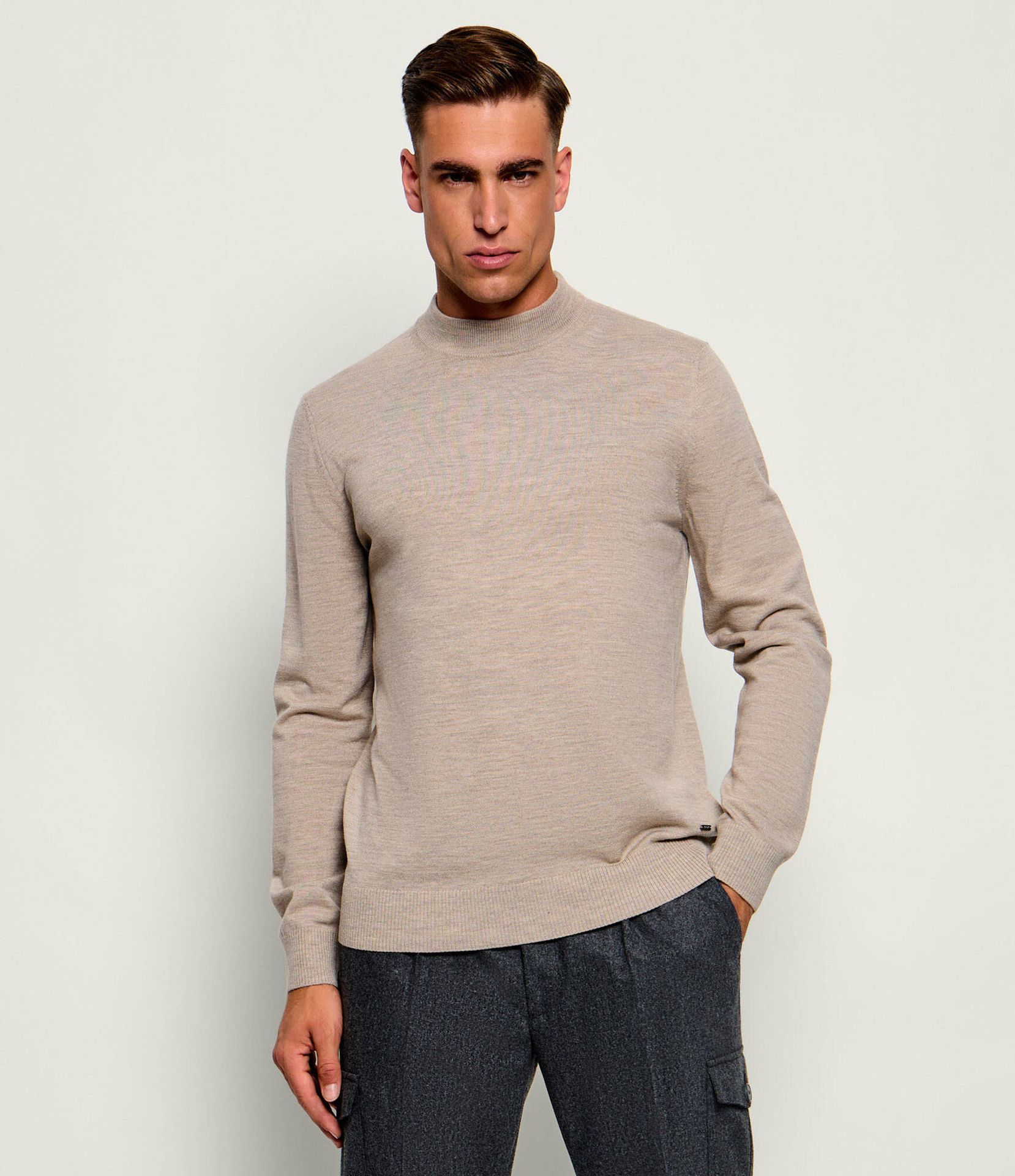 Joop! Wełniany półgolf Davide Modern fit