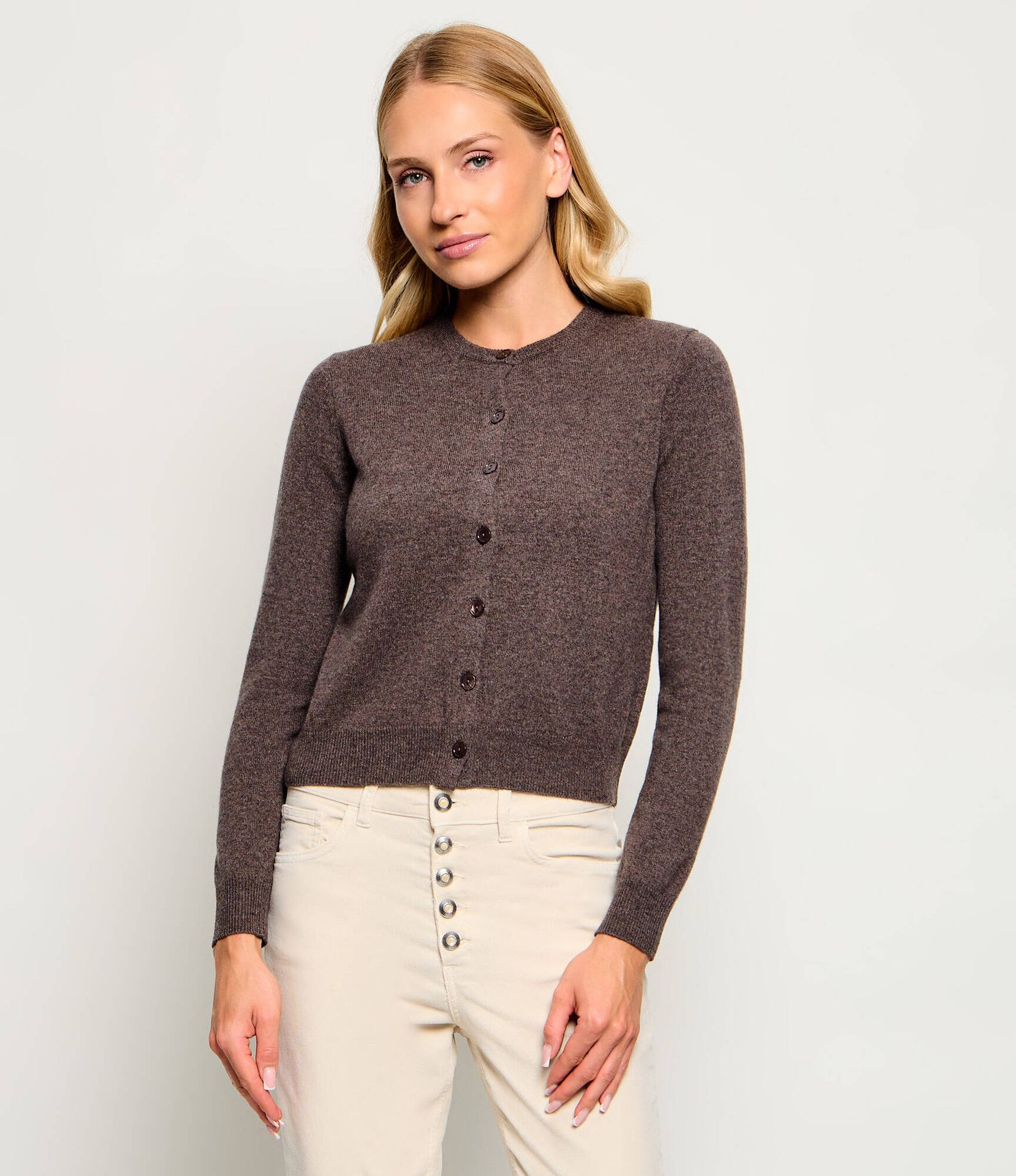 Weekend MaxMara Wełniany kardigan Wkderoico Regular Fit z dodatkiem kaszmiru