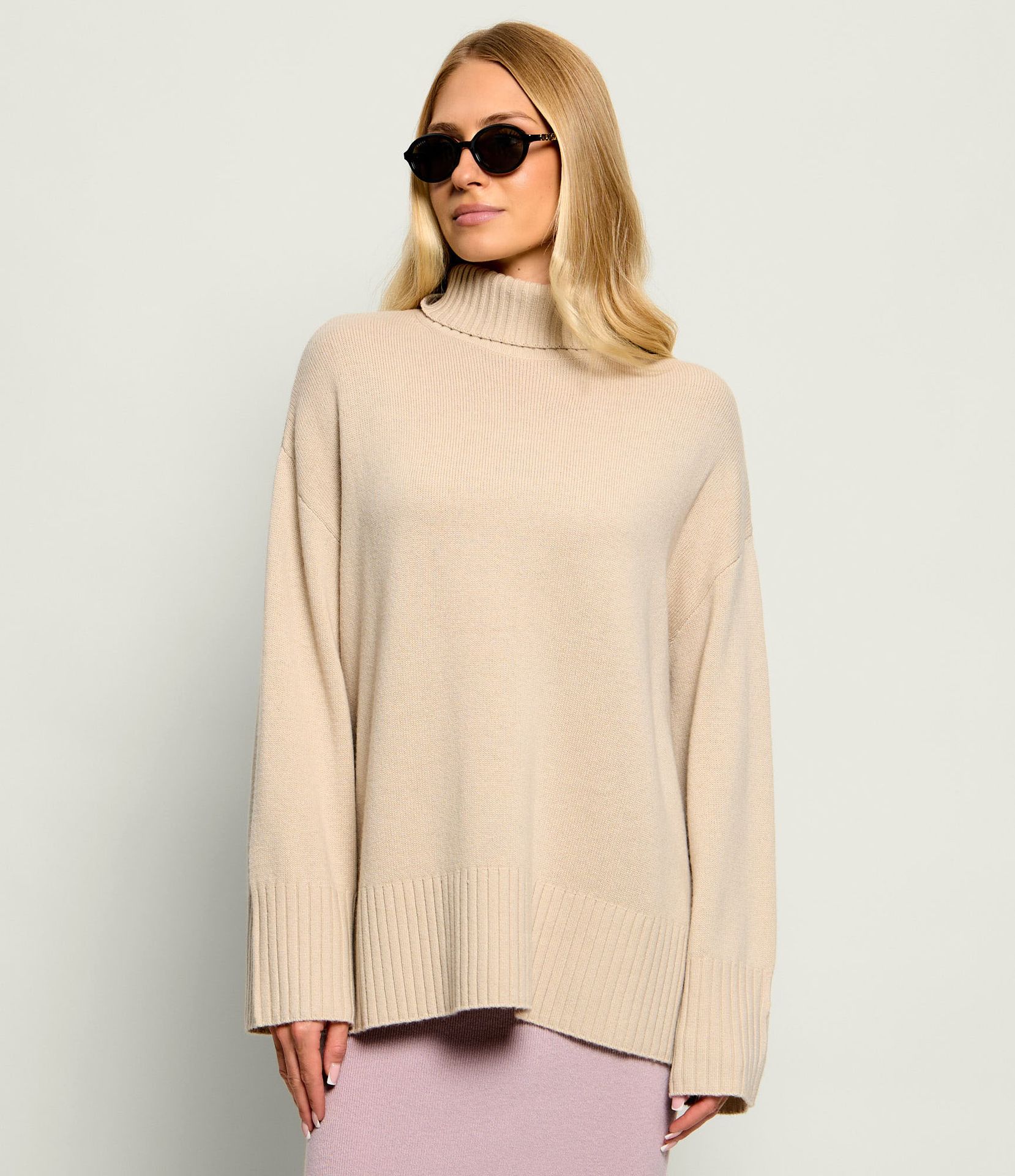 Pinko Wełniany golf Tampere Dolcevita Oversize fit z dodatkiem kaszmiru
