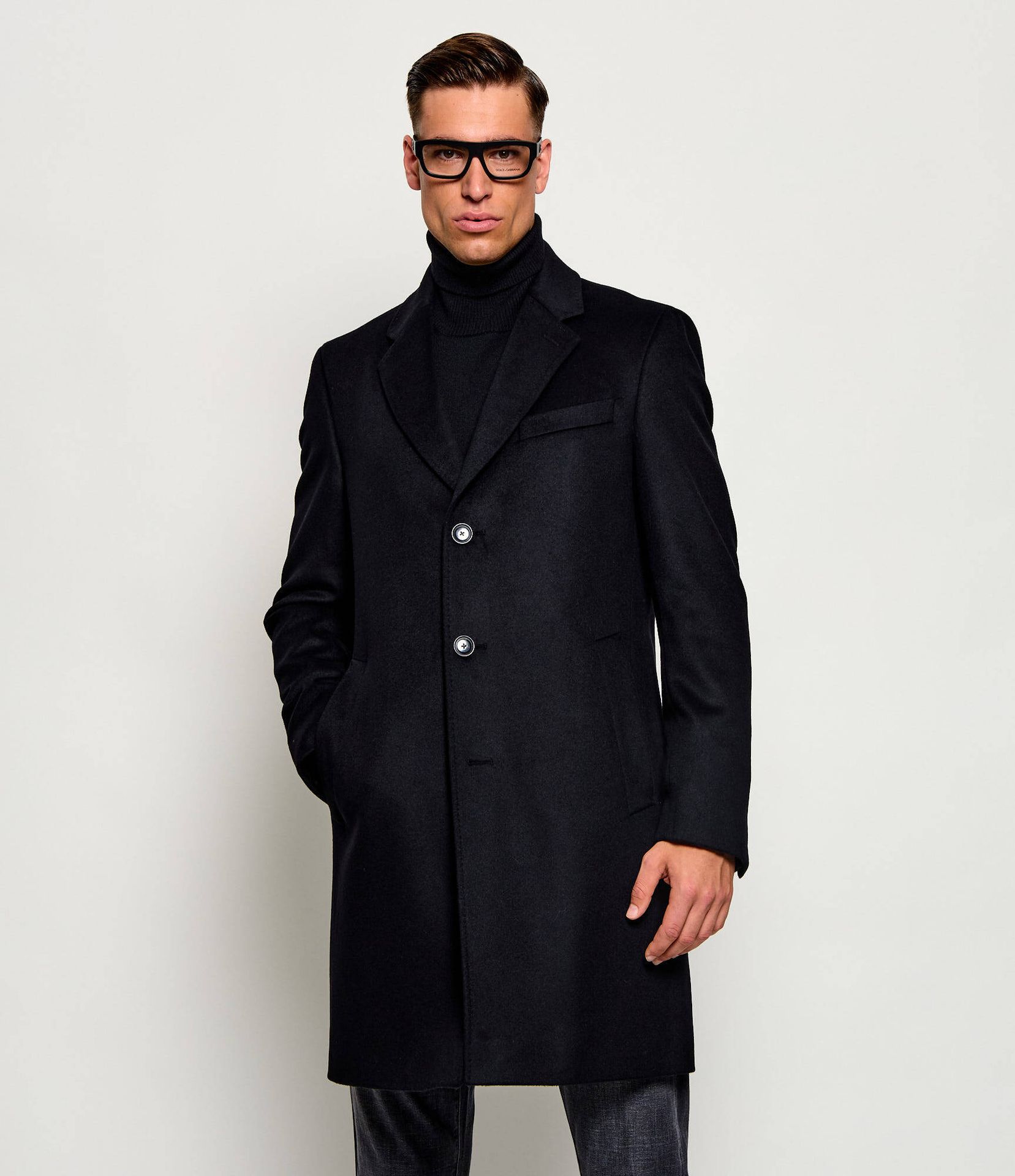 BOSS BLACK Wełniany płaszcz H-Hyde-264 z dodatkiem kaszmiru