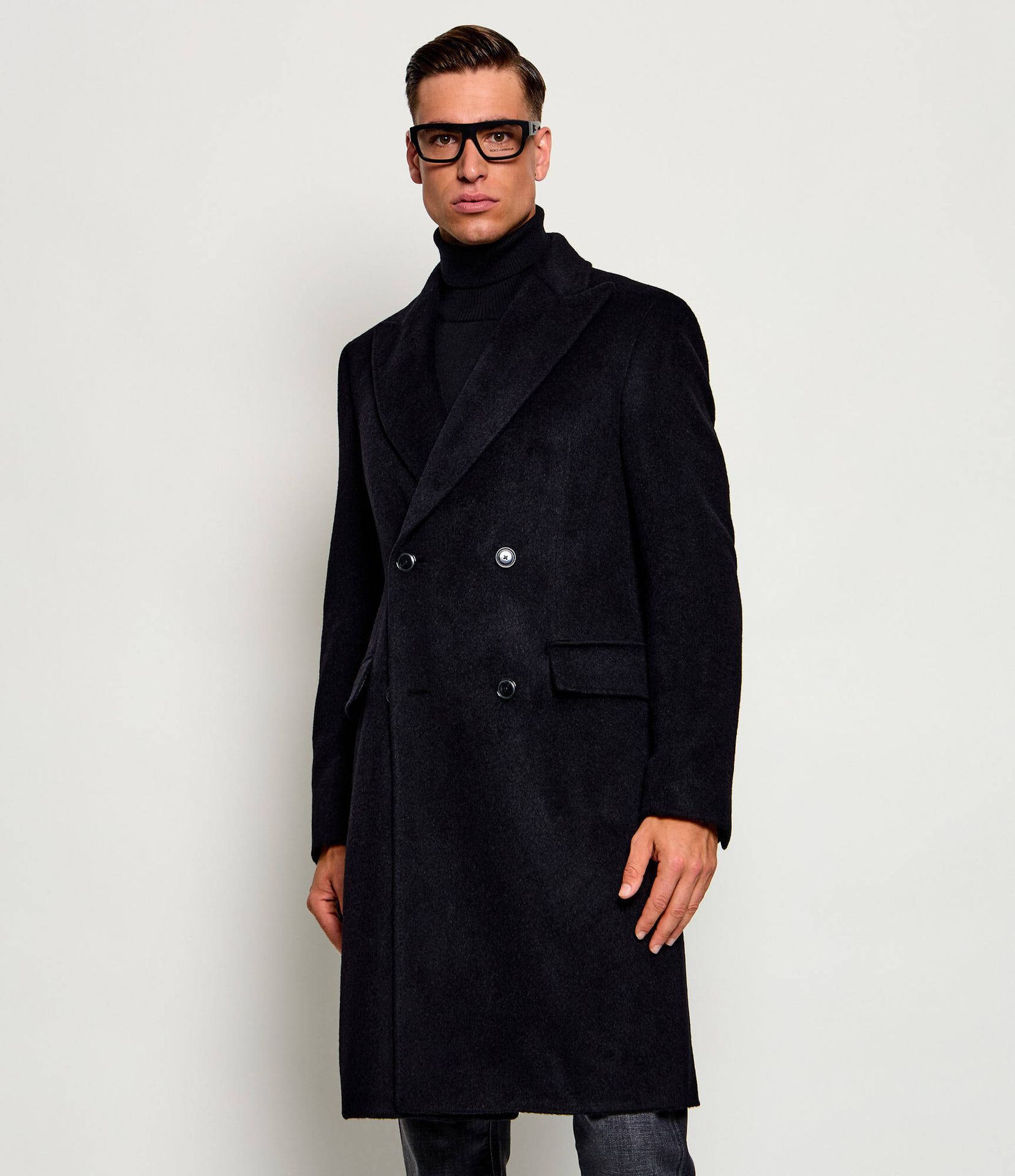 BOSS BLACK Wełniany płaszcz H-Hyde-DB-Peak-264