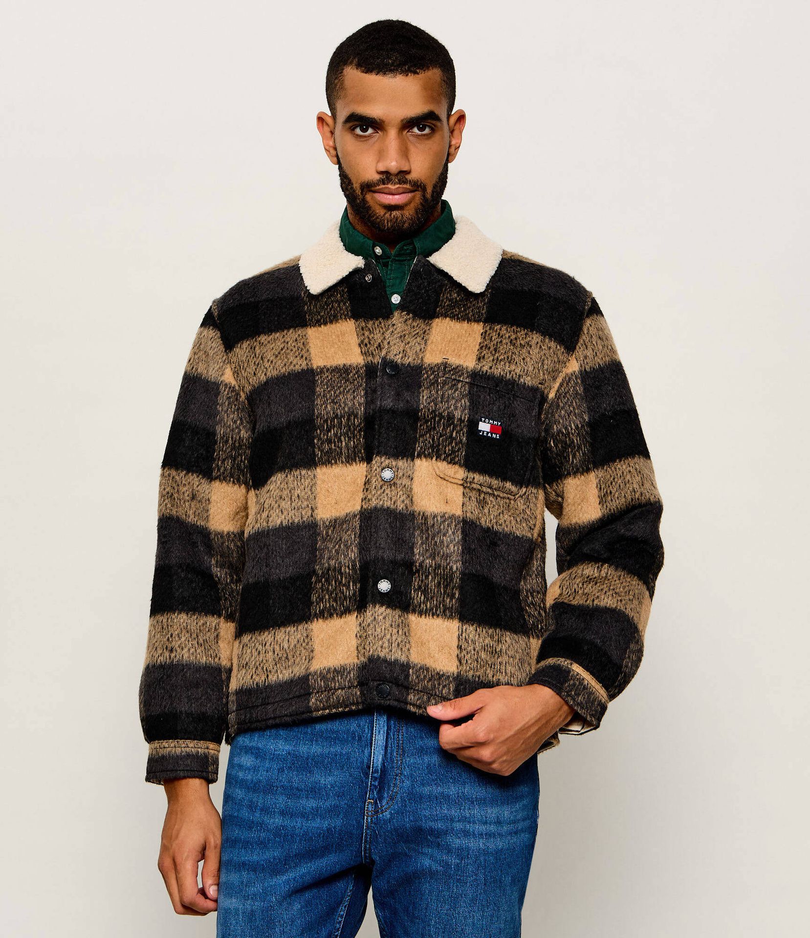 Tommy Jeans Ocieplana kurtka Oversize fit shearling