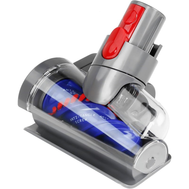 Miniaturowa głowica szczotki z napędem silnikowym, kompatybilna z odkurzaczami Dyson V7, V8, V10, V11, V15, głowica zapobiegająca plątaniu się włosów
