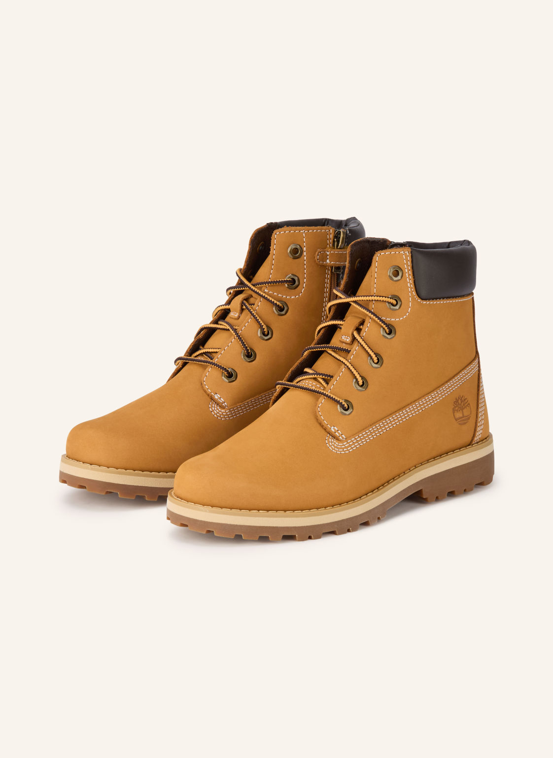 Timberland Botki Sznurowane Courma Kid braun