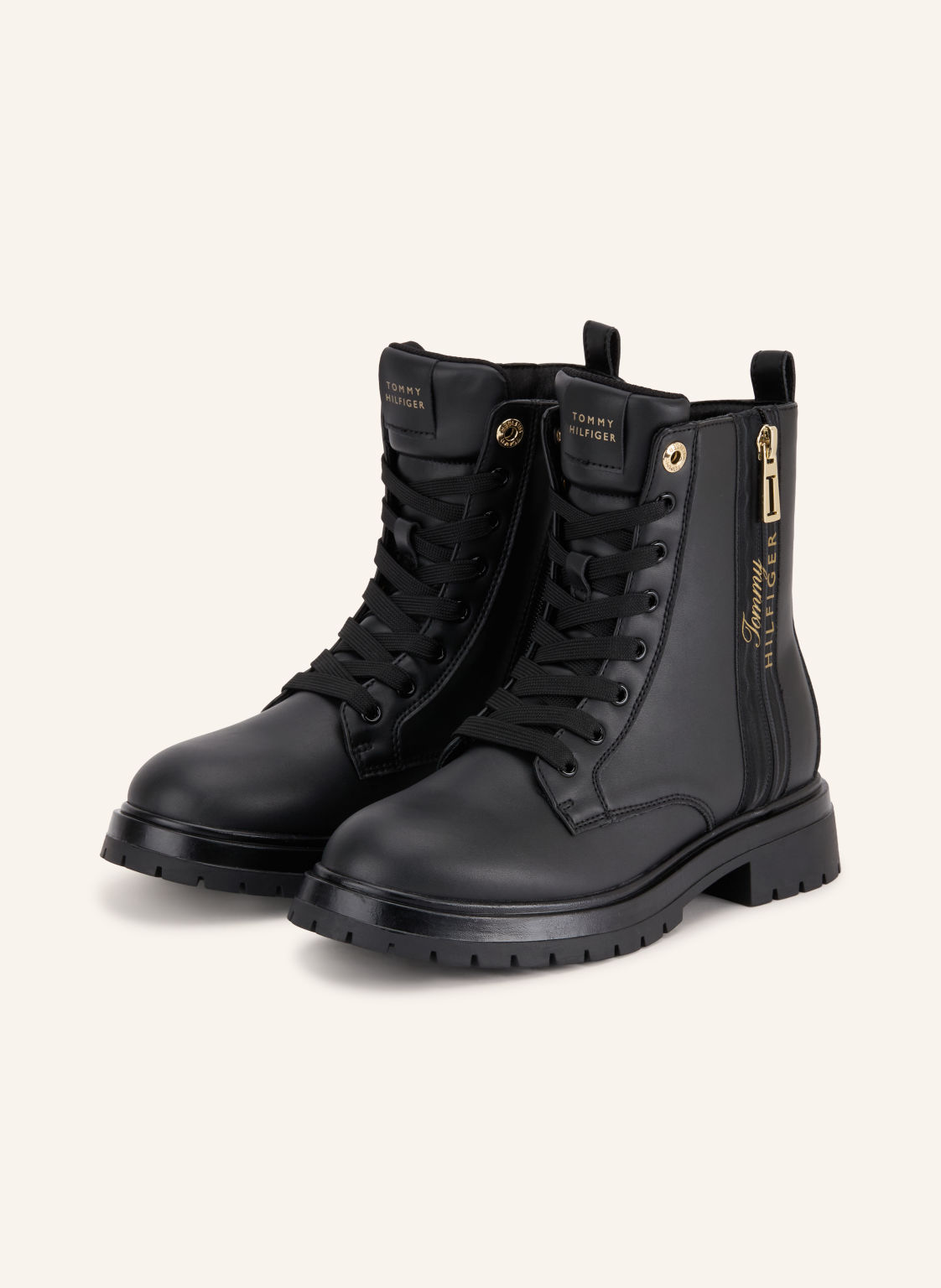 Tommy Hilfiger Botki Sznurowane schwarz