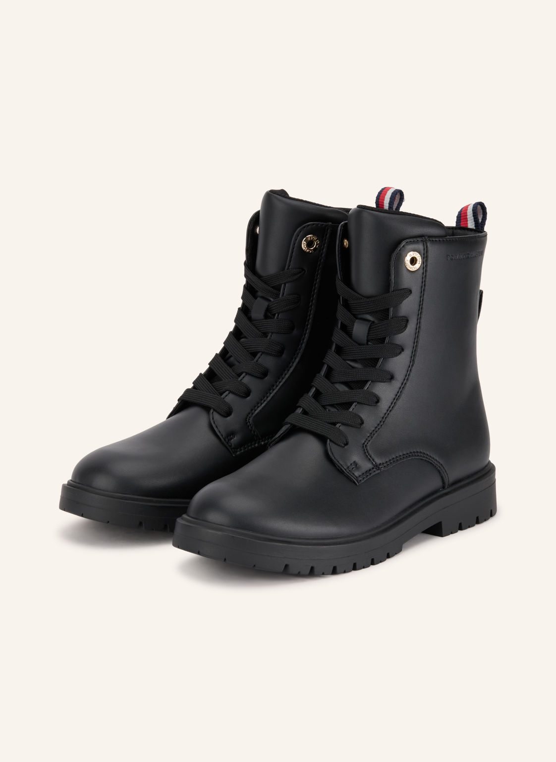 Tommy Hilfiger Botki Sznurowane schwarz