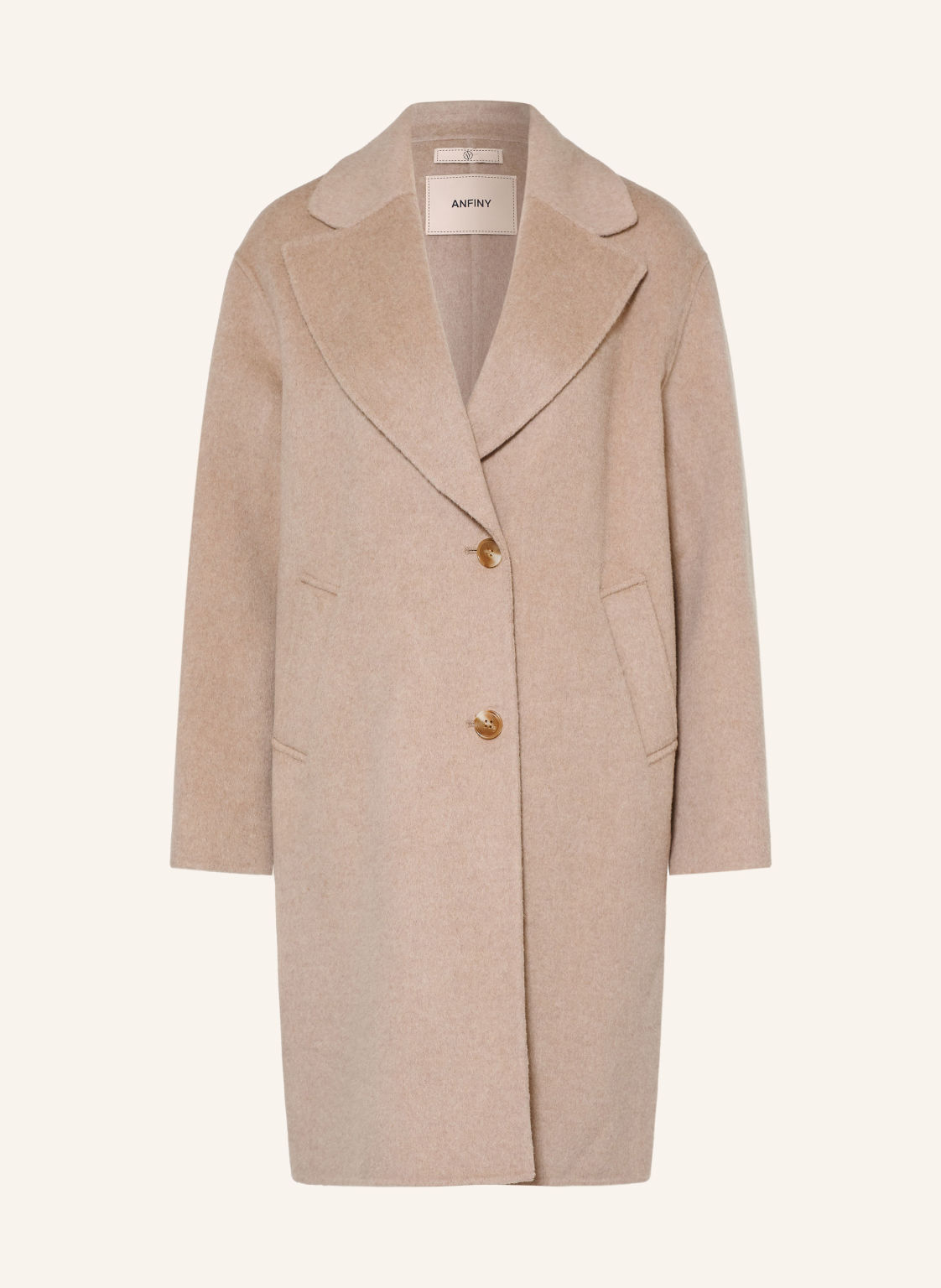 Anfiny Płaszcz Wełniany Diana beige
