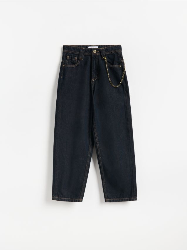 Reserved - Jeansy baggy - dark grey jeans