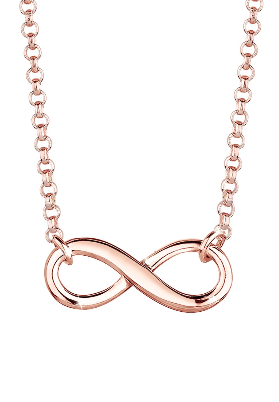 Elli Damski symbol nieskończoności Infinity wykonany ze srebra próby 925 Sterling Silver Naszyjniki 1 ct