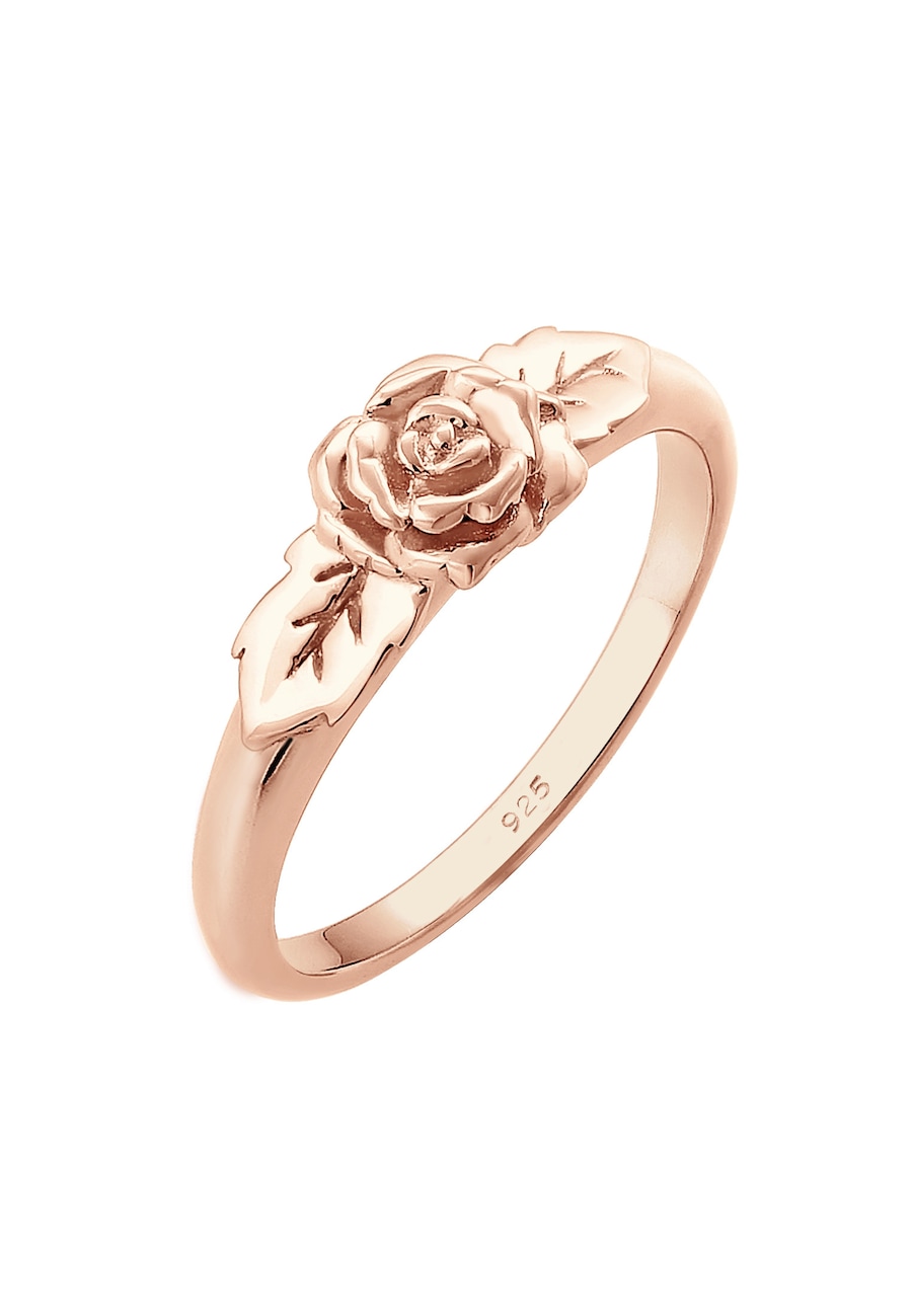 Elli Damska obrączka symbol róży Floral Vintage Look w srebrze 925 Sterling Silver Pierścionki 1 ct Damski