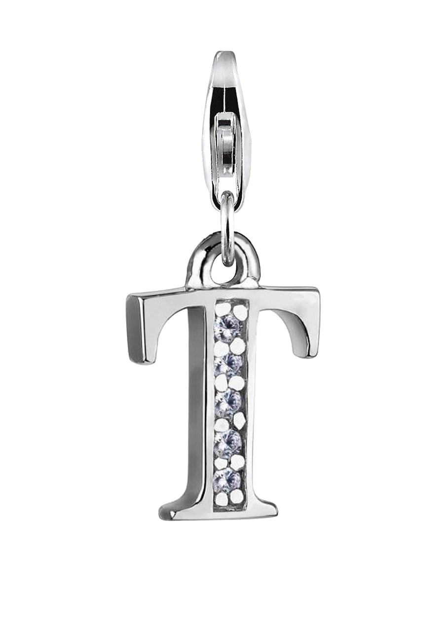 Nenalina Damski wisiorek litera R ze srebra próby 925 sterling silver Naszyjniki 1 ct