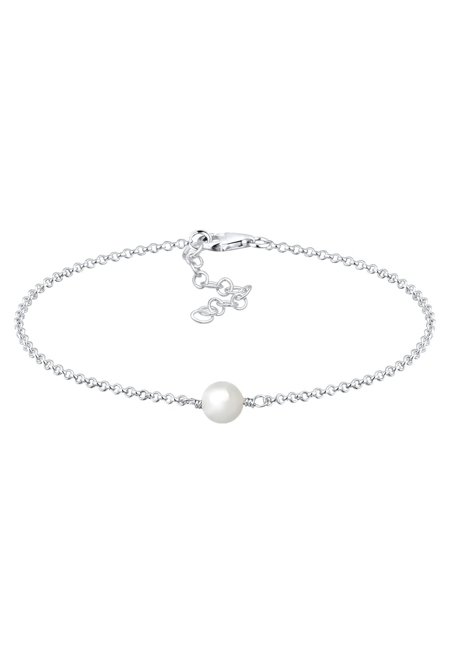 Elli Damski Elegant z perłą muszli w srebrze próby 925 Sterling Silver Bransoletki 1 ct