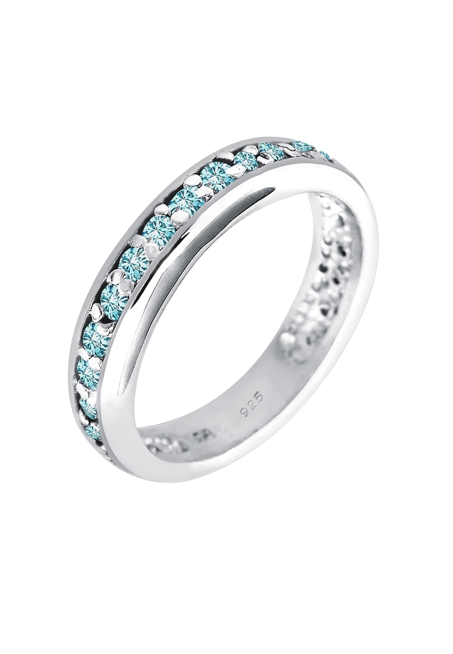 Elli Damski zaręczynowy szlachetny z kryształami w srebrze próby 925 sterling silver Pierścionki 1 ct