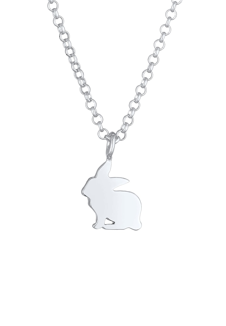 Elli Dziecięcy naszyjnik z wisiorkiem Królik Cute Playful w srebrze 925 Sterling Silver Naszyjniki 1 ct Damski