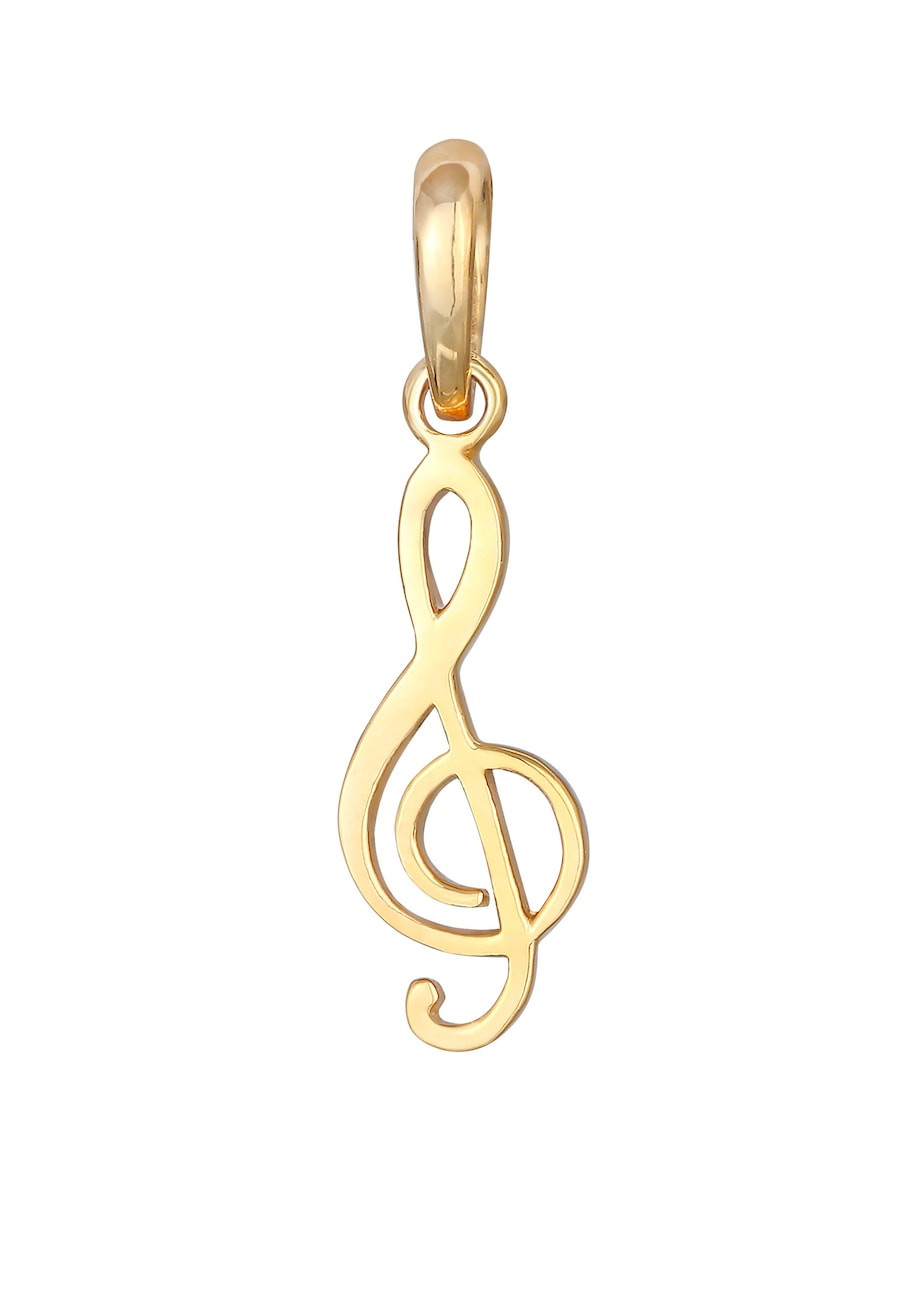 Elli Damski wisiorek klucz wiolinowy Music Classic ze srebra próby 925 Sterling Silver Naszyjniki 1 ct