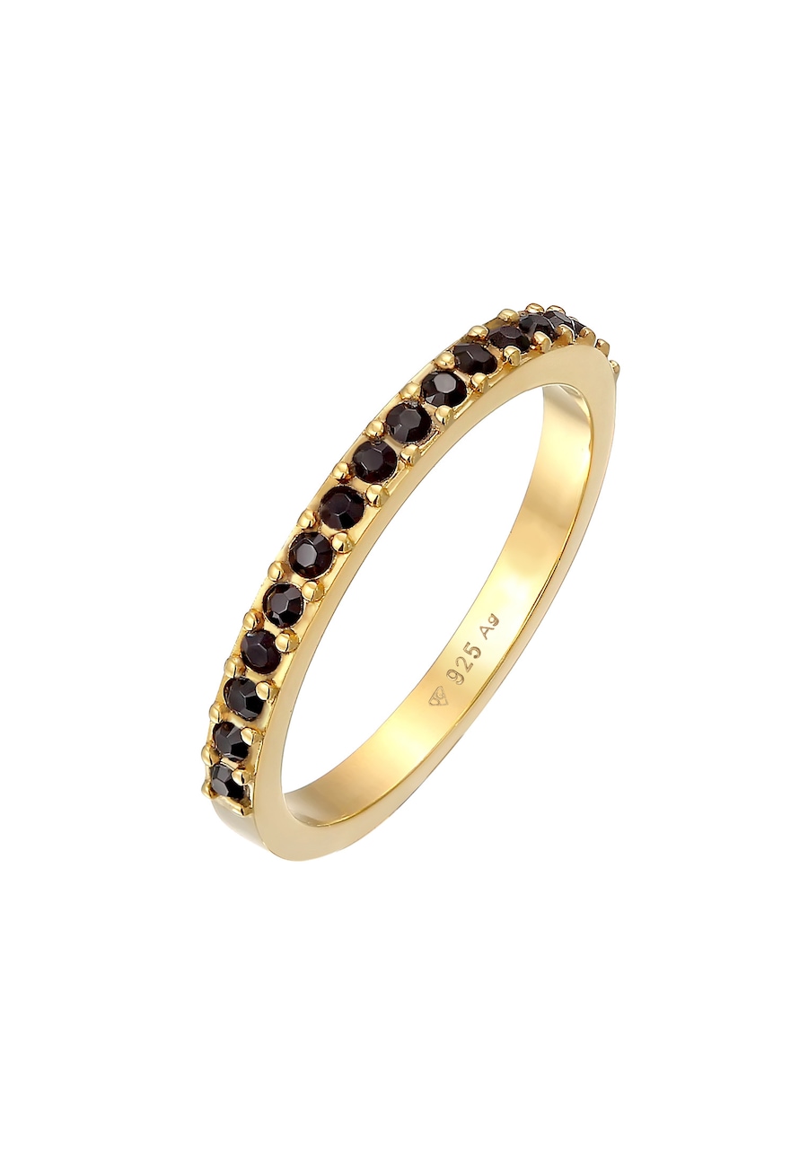 Elli Damski pierścionek Memoire z kryształami w srebrze próby 925 Sterling Silver Pierścionki 1 ct