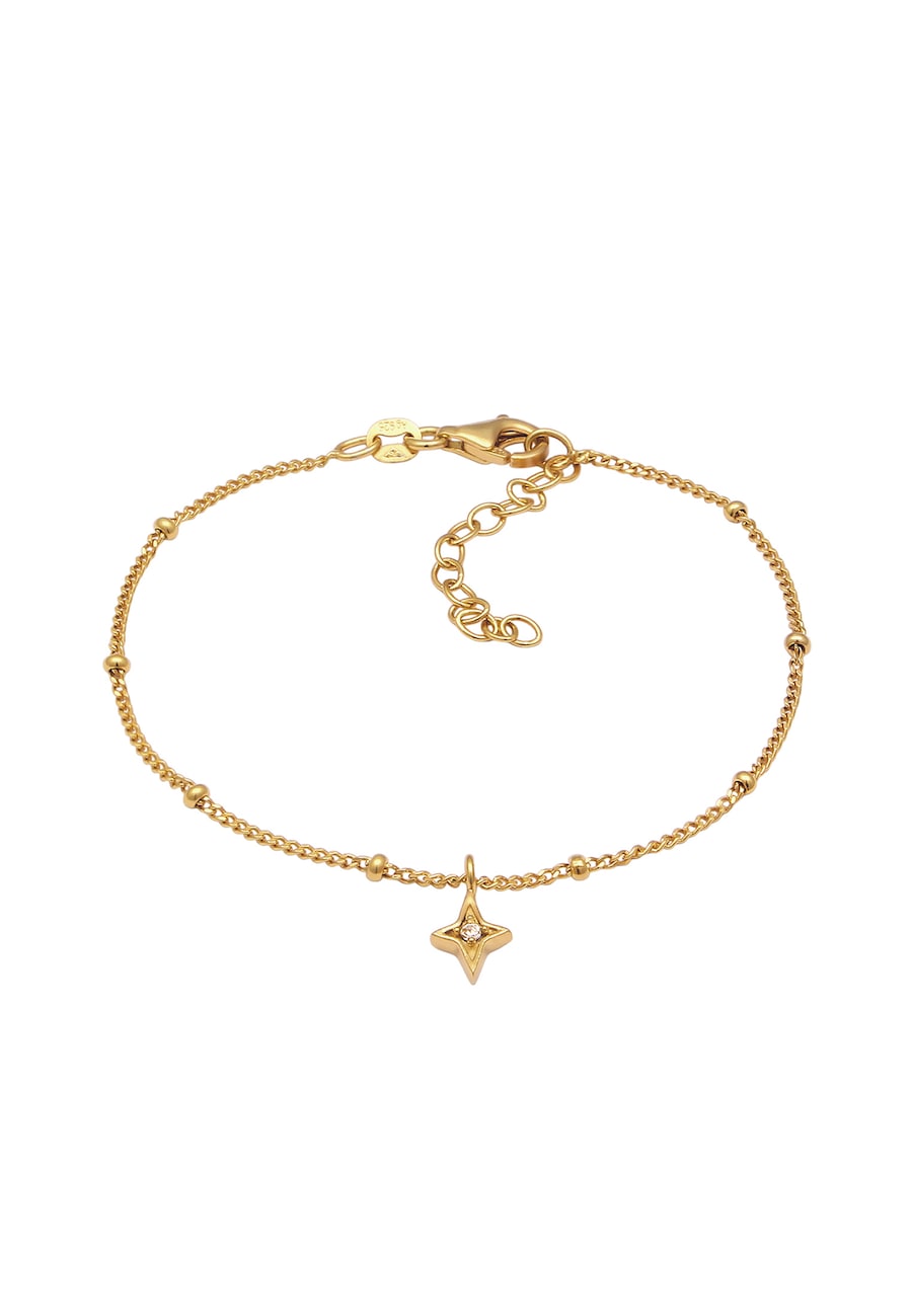 Elli Bransoletka z Kamieniami Damskie Gwiazdy Szklane Kryształy Xilion Szlifowane Białe 925 Sterling Silver 16 cm Bransoletki 1 ct