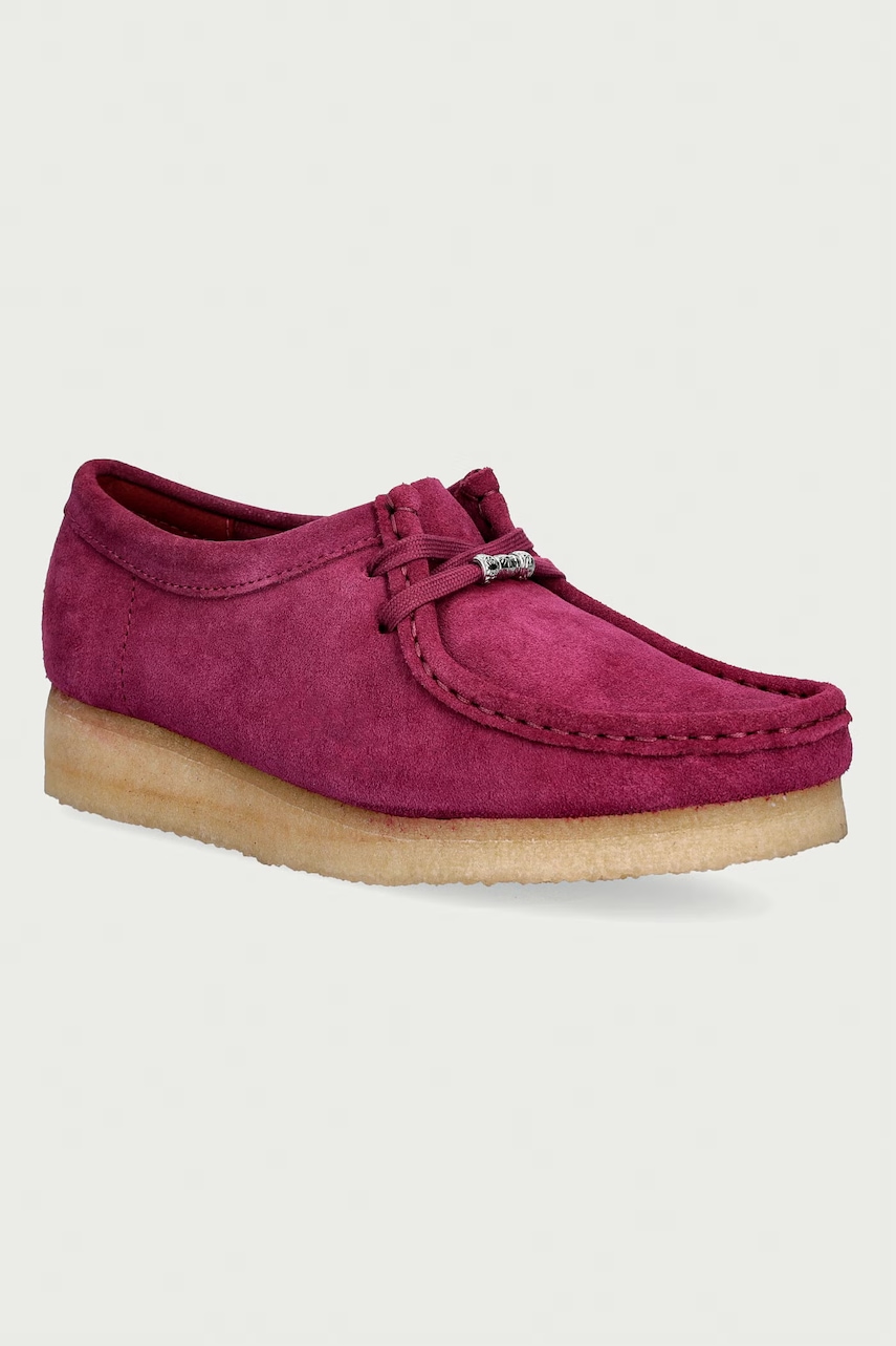 Clarks Originals Wallabee mokasyny na platformie damskie zamszowe