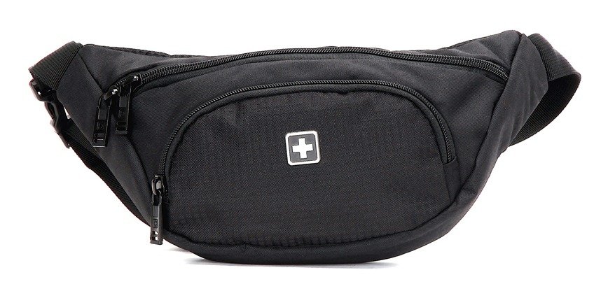 SwissBags, Saszetka biodrowa, Luzern, 3L, czarny