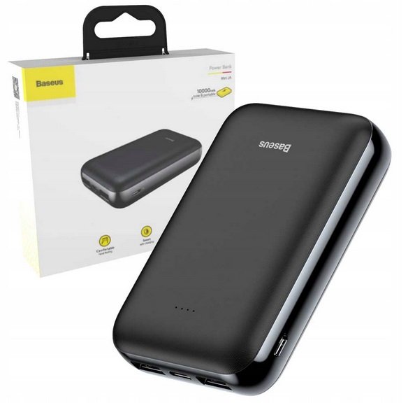 BASEUS MAŁY POWERBANK 10000mAh USB/USB-C/MICRO
