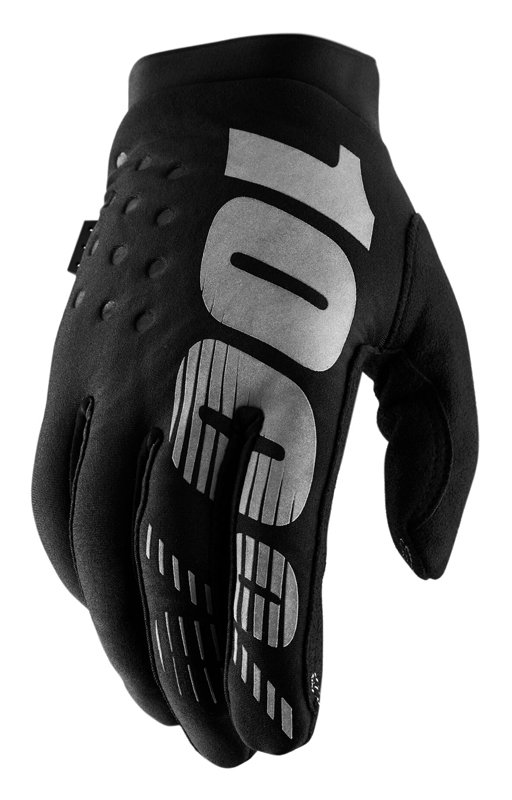 100%, Rękawiczki kolarskie, Bisker Glove black grey, czarny, rozmiar M