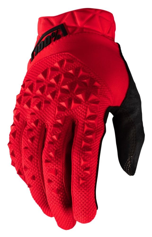 100%, Rękawiczki kolarskie, Geomatic Glove red, czerwony, rozmiar M