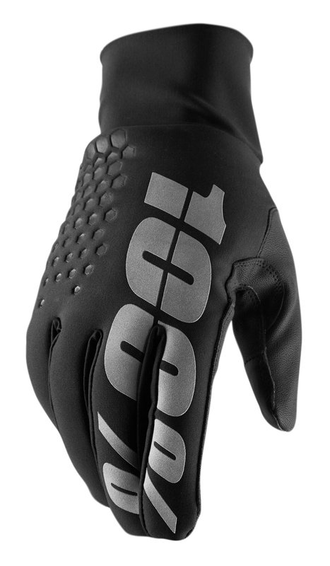 100%, Rękawiczki kolarskie, Hydromatic Bisker Gloves black, czarny, rozmiar L