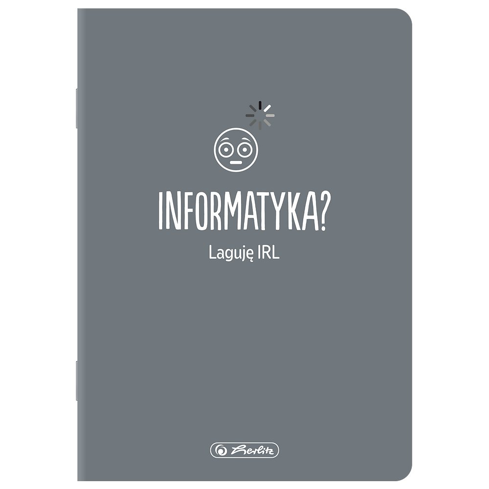 Zeszyt tematyczny Informatyka A5 Herlitz w kratkę 60 kartek okładka soft touch