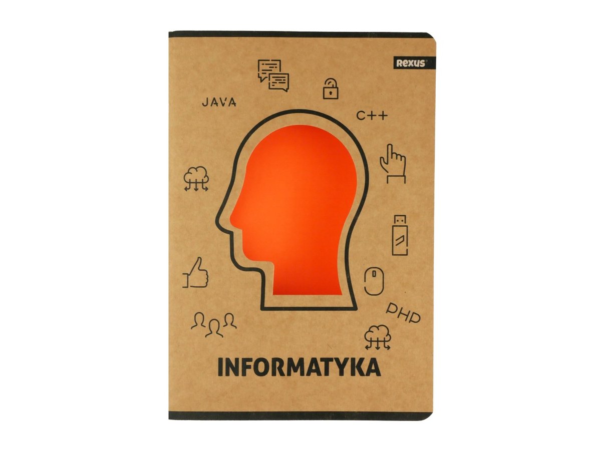 Zeszyt tematyczny Informatyka A5 Rexus w kratkę 60 kartek okładka miękka