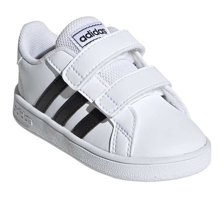 Buty dziecięce adidas Grand Court I biało czarne EF0118