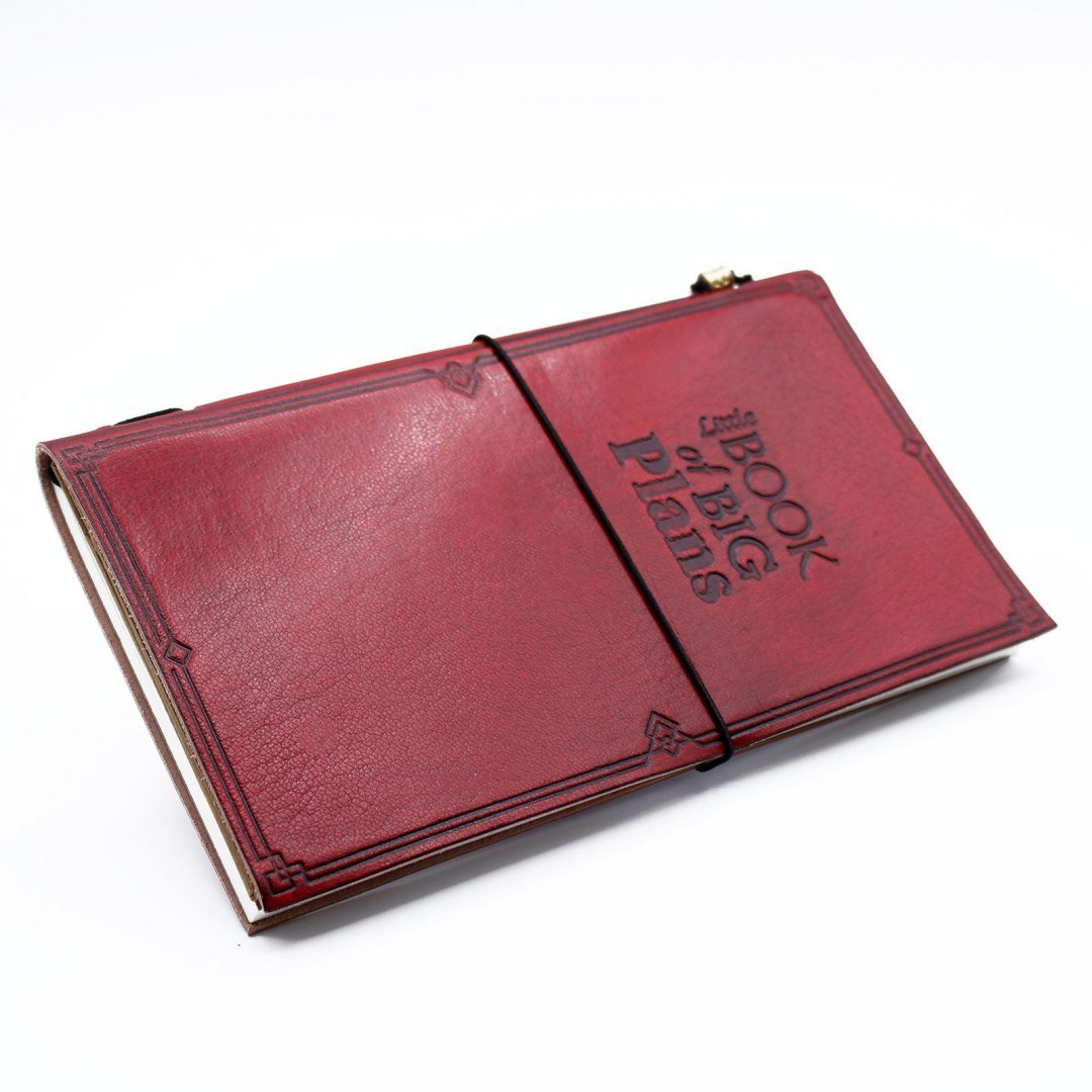 Czerwony Skórzany Notatnik - Littke Book of Big Plans
