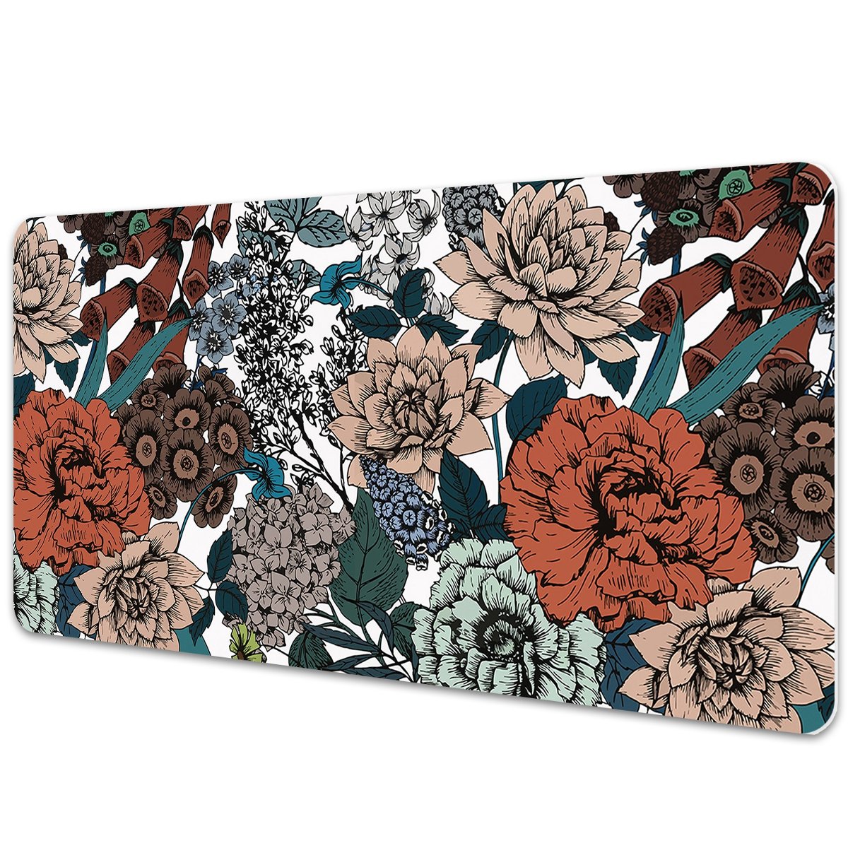 Podkładka mata ochrona biurka Kwiaty retro 90x45cm