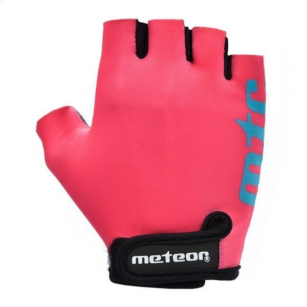Meteor rękawiczki rowerowe na rower JUNIOR ONE PINK - M