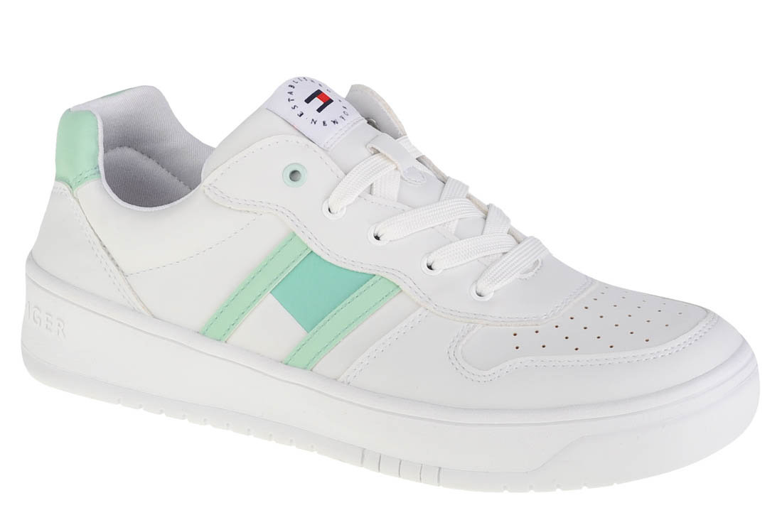 Tommy Hilfiger Low Cut Lace-Up Sneaker T3A4-32143-1351A166 dziewczęce sneakersy, białe, rozmiar 37
