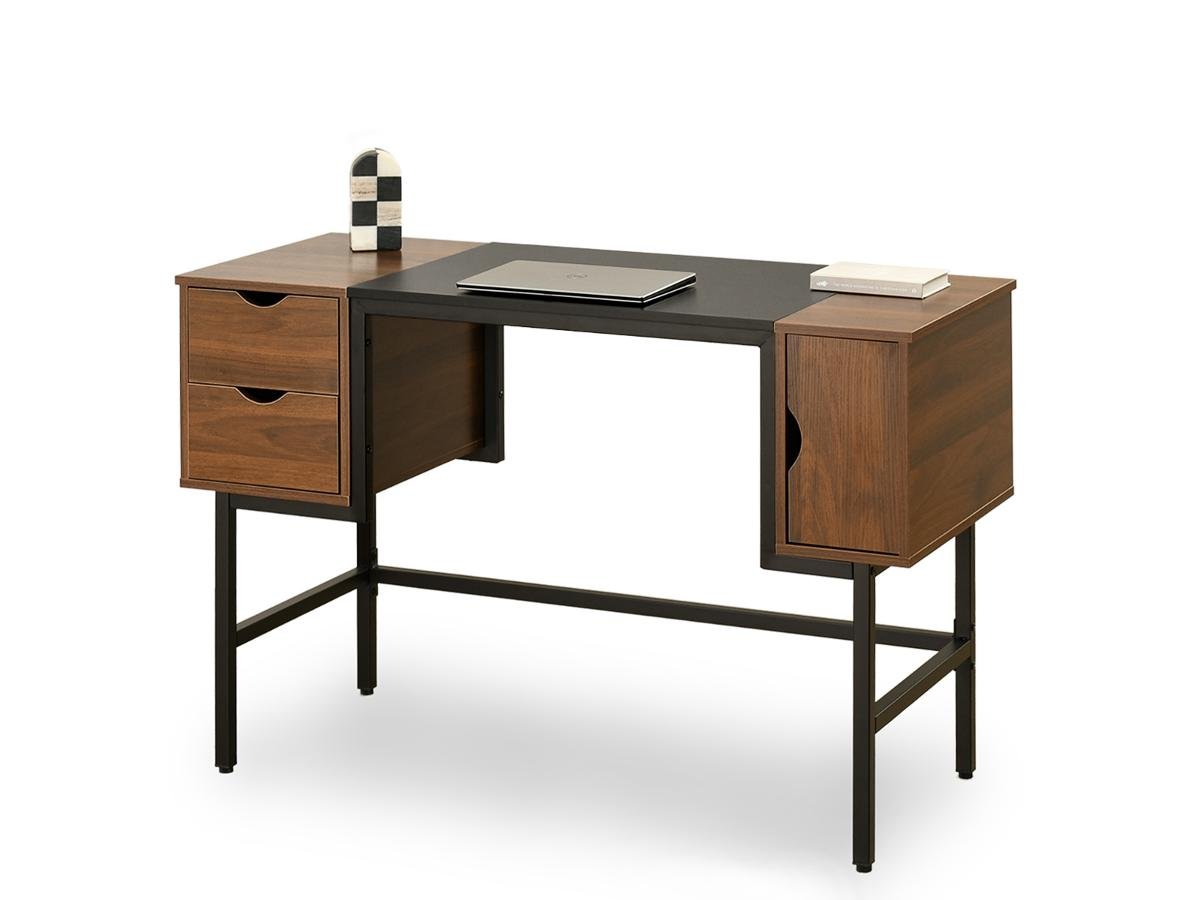 Biurko do gabinetu nowoczesne czarne 120 cm MEBEL-PARTNER