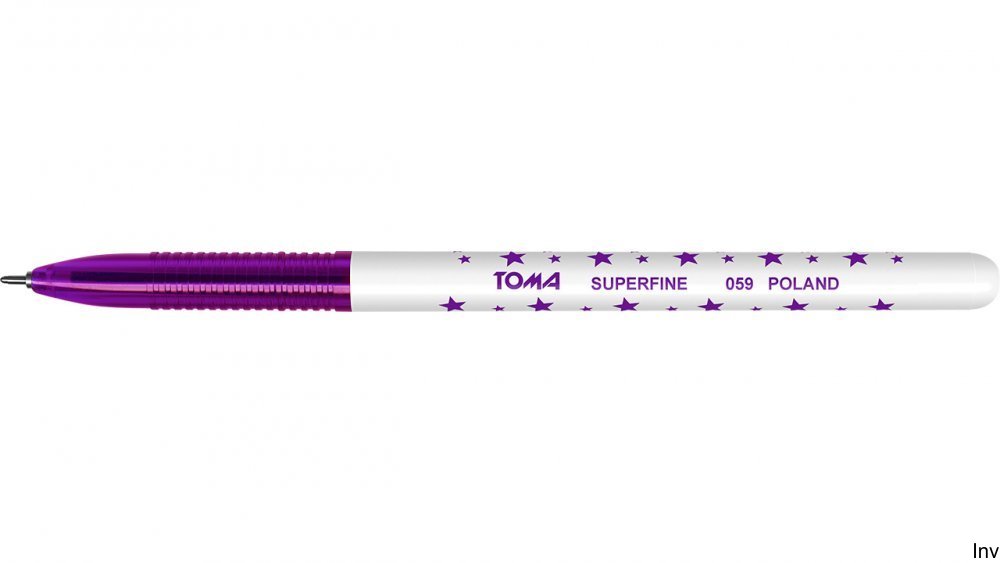 Długopis W Gwiazdki Superfine Z Supercienką Końcówką, 0,5Mm Fioletowy To-059 Toma