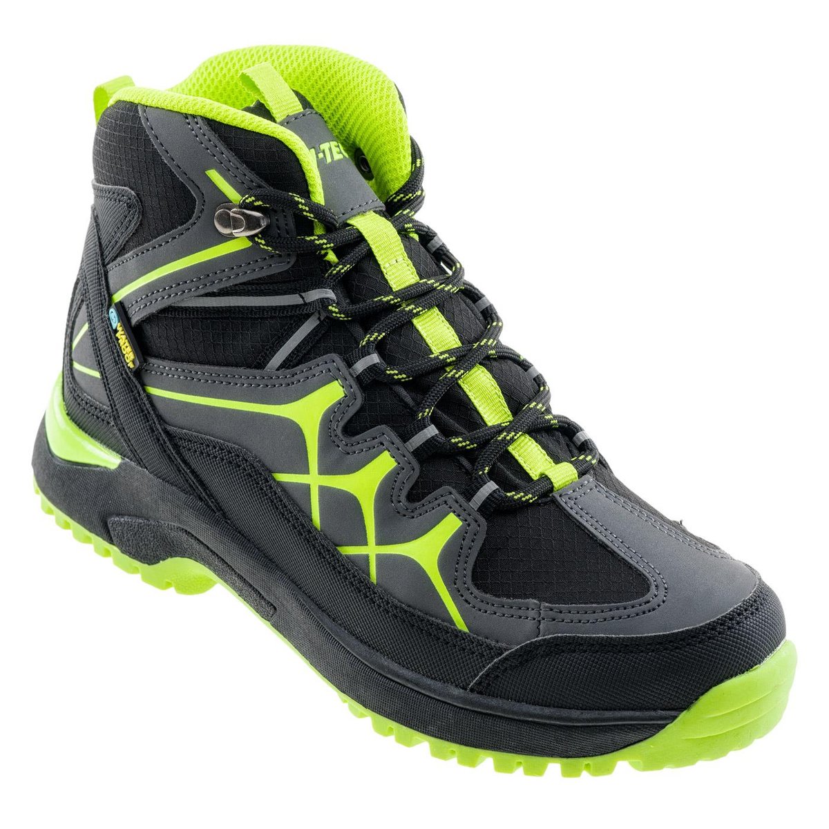 Hitec, Buty dziecięce, wysokie, Miko Mid WP Teen, Black/Dark Grey/Lime, 38