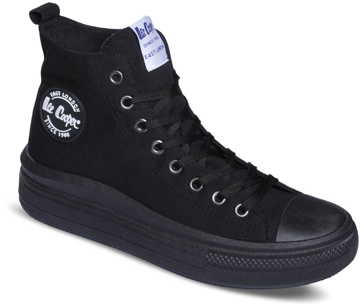Lee Cooper, Trampki damskie MID, LCW-23-44-1628L, Czarne, Rozmiar 38