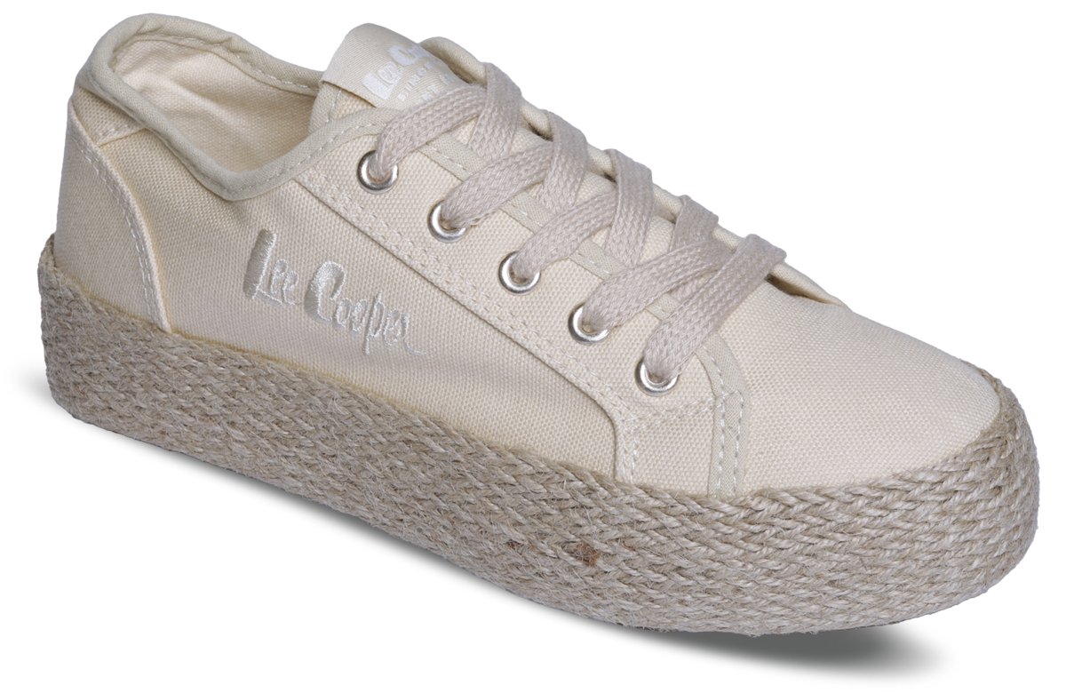 Lee Cooper, Trampki damskie, LCW-23-31-1795L, Beżowe, Rozmiar 37