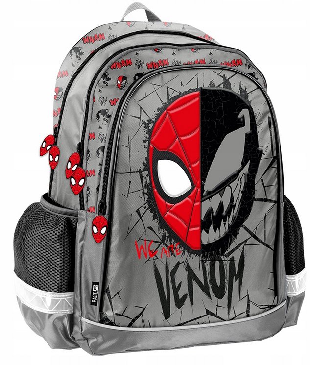 Plecak Szkolny Tornister Spiderman Venom Snow Grey