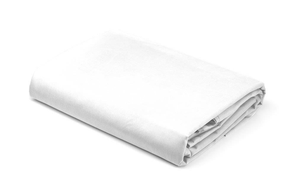 Prześcieradło Satynowe 220X200 Białe Bez Gumki Jednobarwne Pure