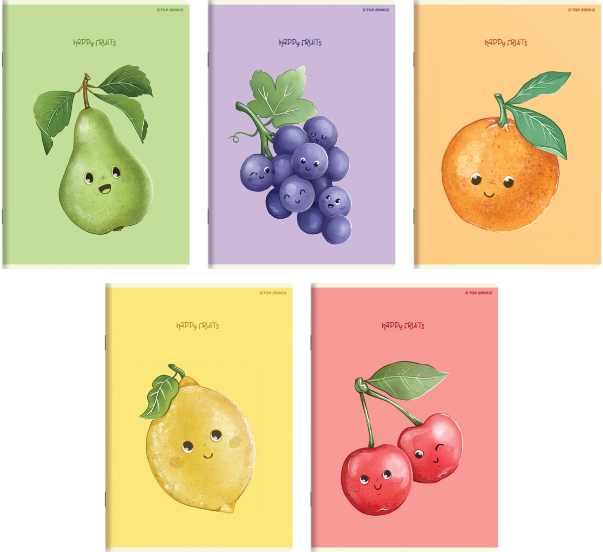 Zeszyt Top 2000 Happy Fruits A5 16 kartek w kratkę