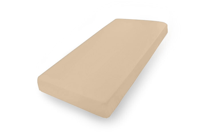 Prześcieradło jersey z gumką 160x200 beżowe ciemne Classic