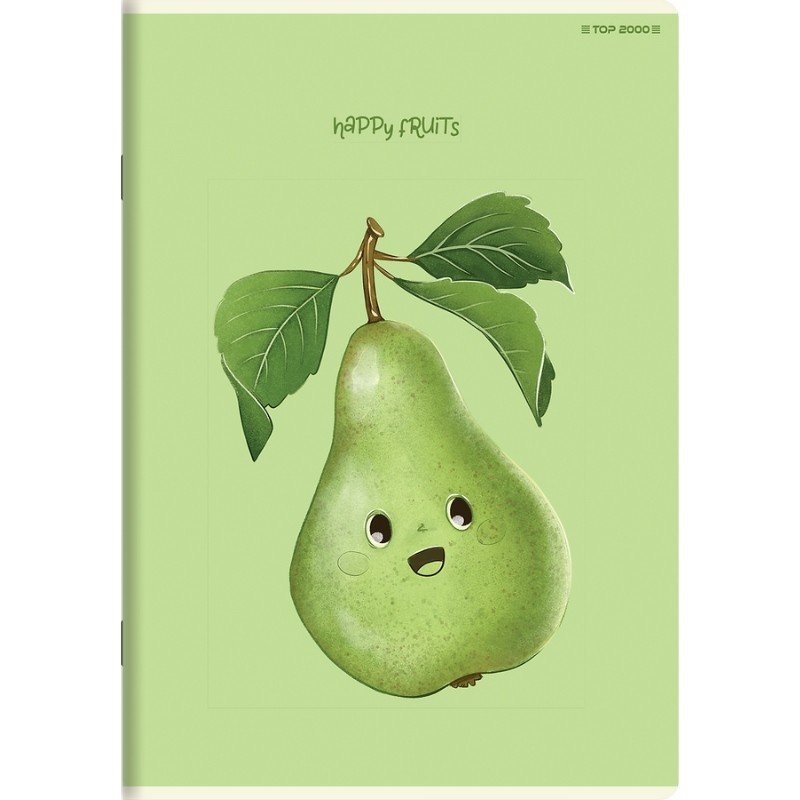 Zeszyt Top 2000 Happy Fruits A5 32 kartki linia podwójna kolorowa 70g