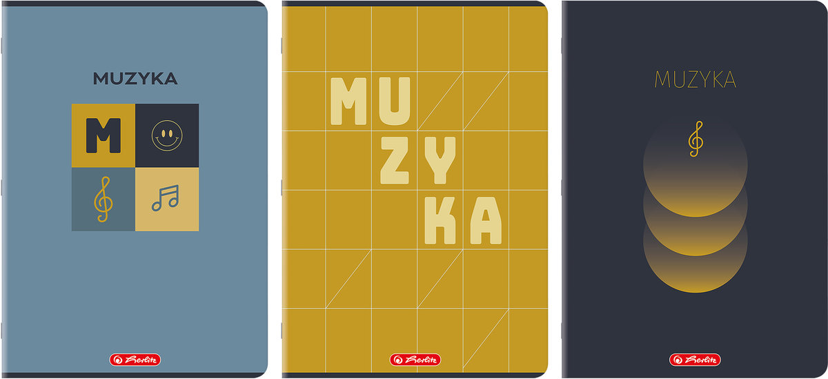 Zeszyt Herlitz A4 16 kartek do nut/muzyka pięciolinia mix
