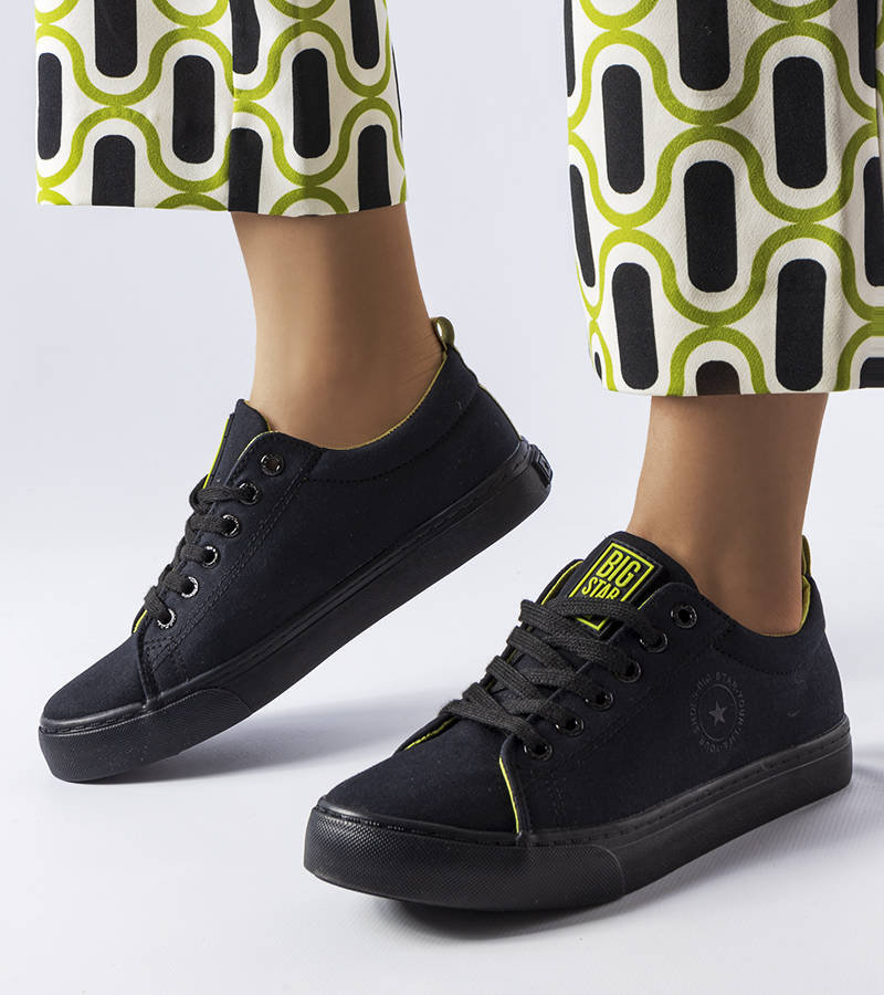 Trampki Damskie Buty Big Star Czarne Ll274247 39