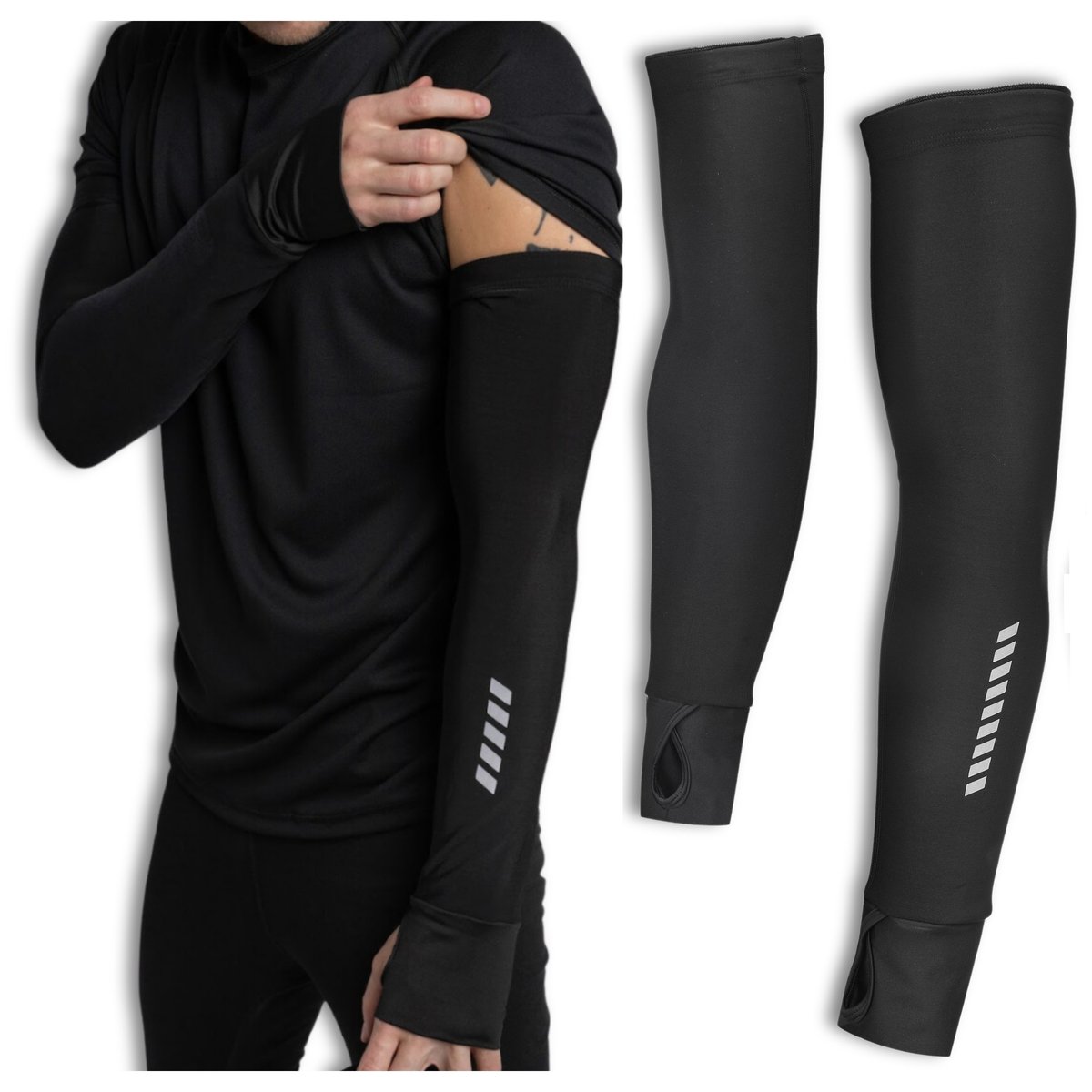 Rękawki rowerowe Ercole L/XL czarny + PORADNIK ZDROWEGO ŻYCIA ERCOLE